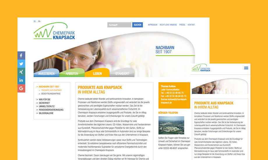 Chemiepark_Knapsack-Website